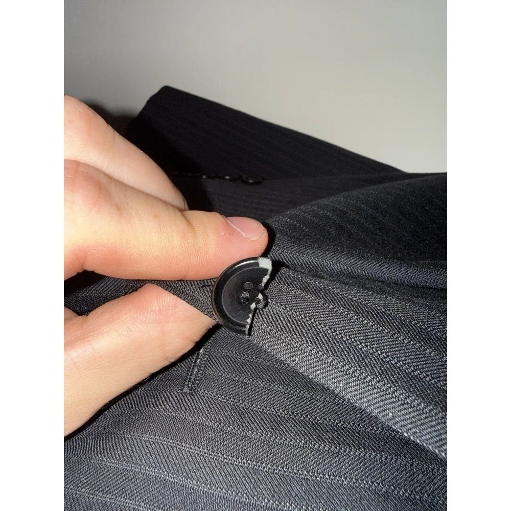 Canali Suit Size 40R Blue Pinstripe 2 Piece 50R EU Made in Italy Model 13290/37